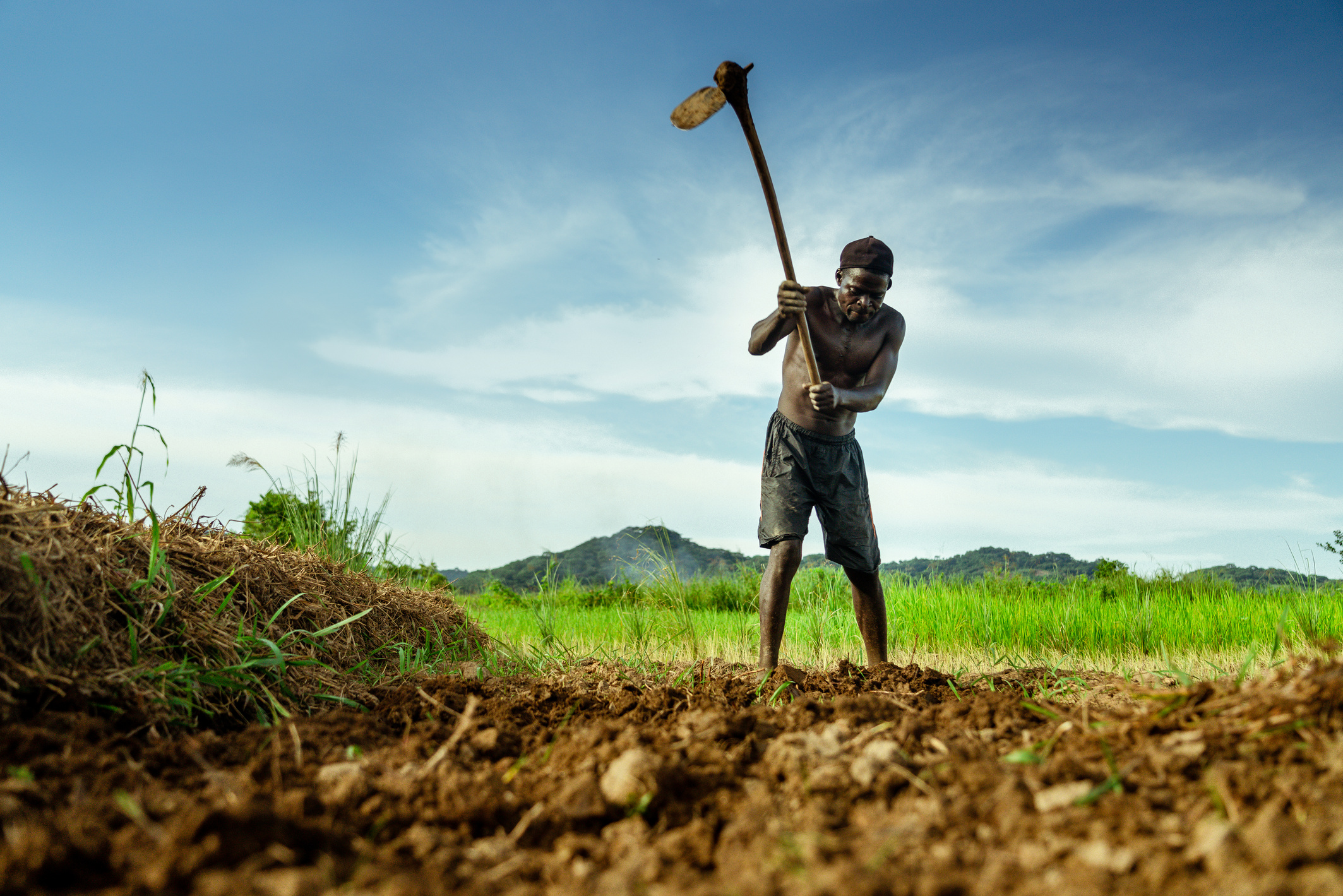 African Farmer working in Malawi